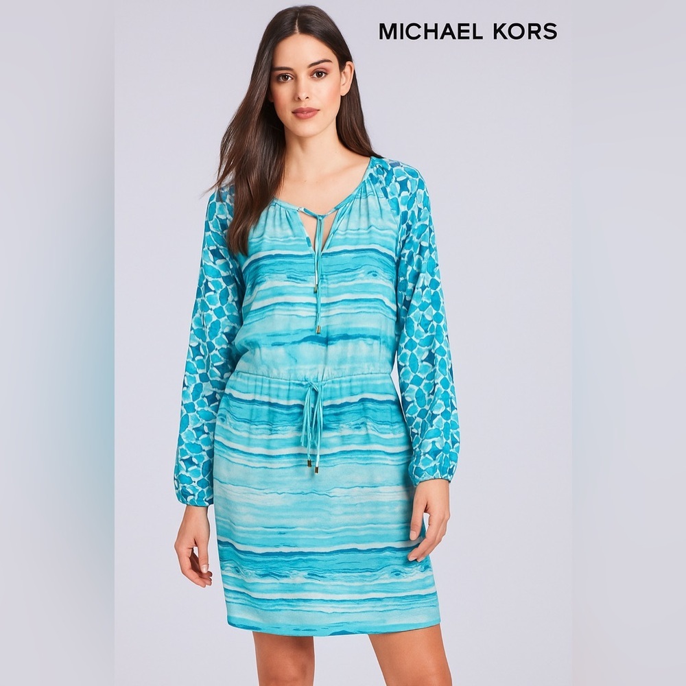 Michael Kors Turquoise Tunic Style Dress, Size 12